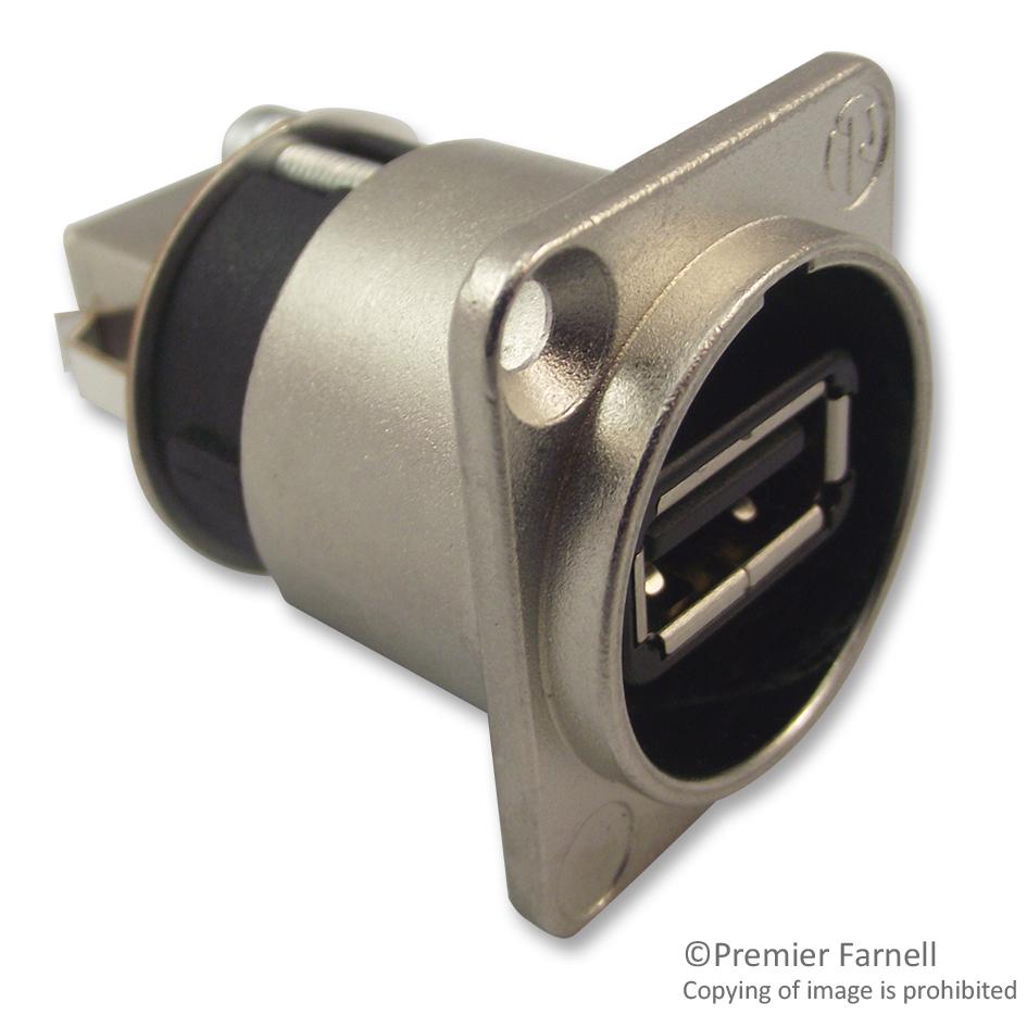 NAUSB-W USB ADAPTOR, 2.0 TYPE A-TYPE B, IP65 NEUTRIK