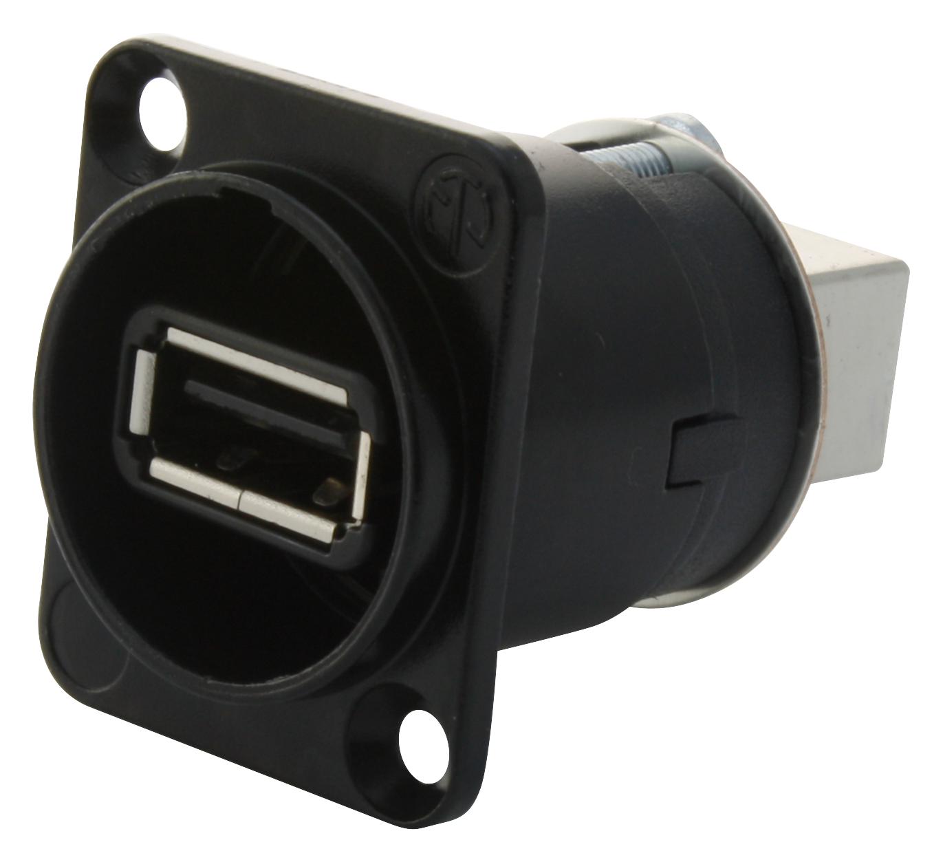 NAUSB-W-B USB ADAPTOR, 2.0 TYPE A-TYPE B, IP65 NEUTRIK