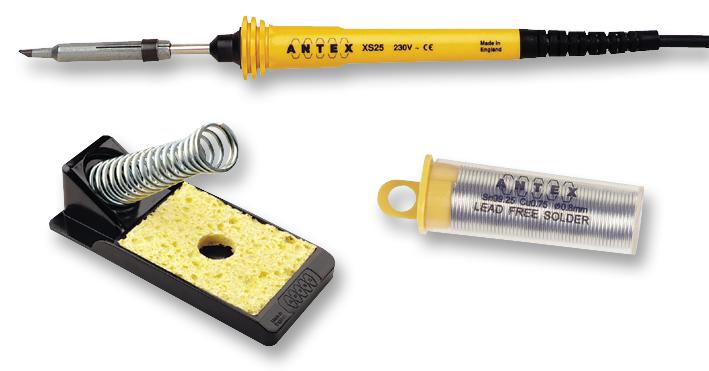 K98E470 KIT, SOLDERING IRON+STAND+SOLDER, EU ANTEX