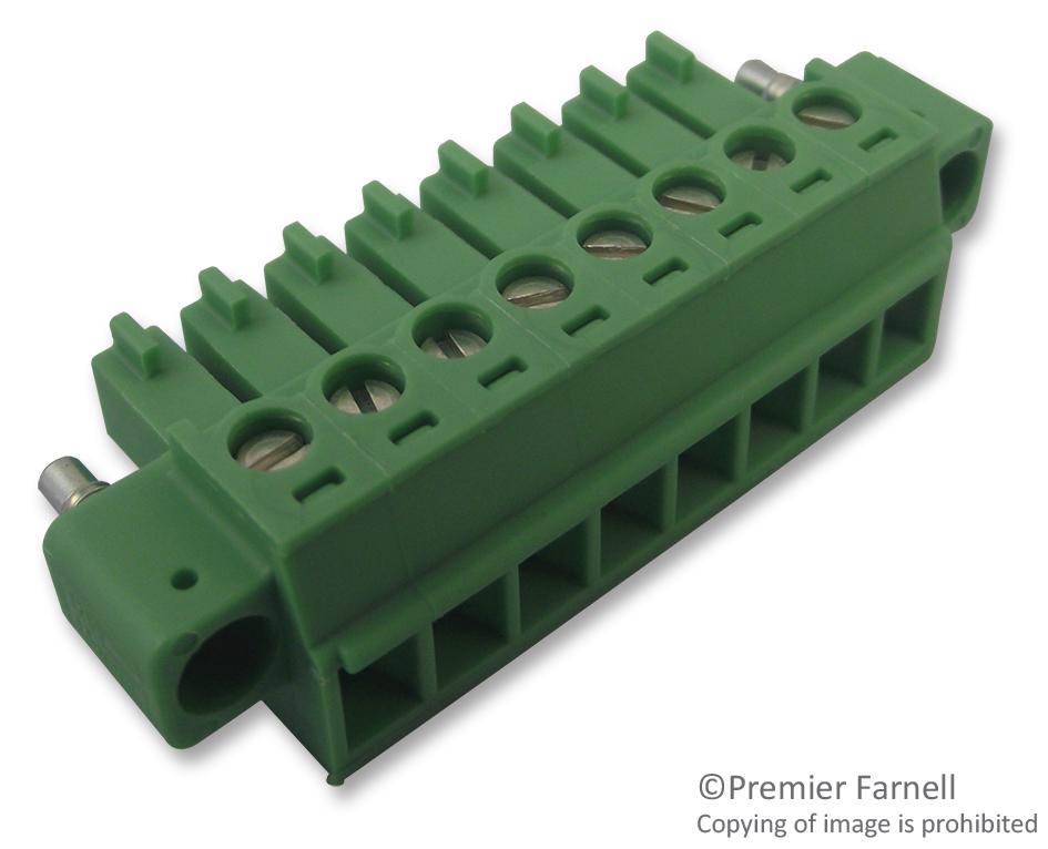 MC 1,5/ 8-STF-3.81 TERMINAL BLOCK, PLUGGABLE, 8POS, 16AWG PHOENIX CONTACT