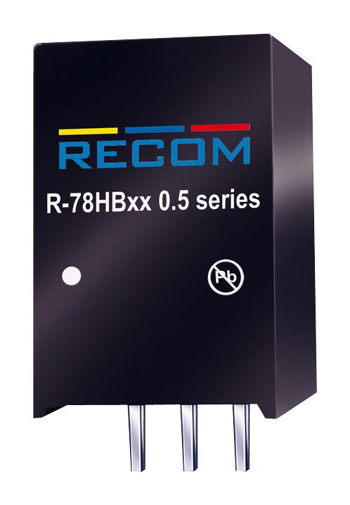 R-78HB5.0-0.5 DC-DC CONVERTER, 5V, 0.5A RECOM POWER