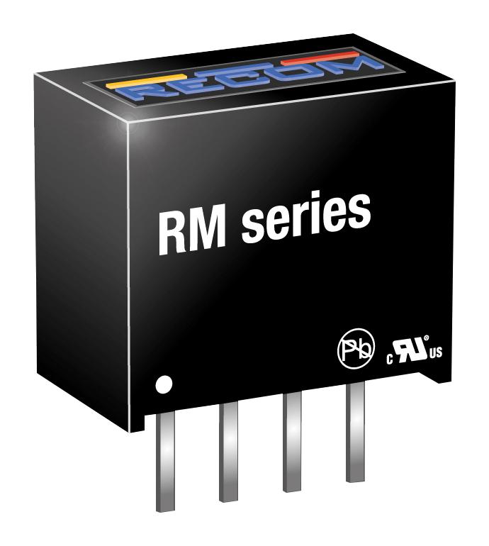 RM-0505S DC/DC, UNREG, 0.25W, 05V, 05V, SIP4 RECOM POWER