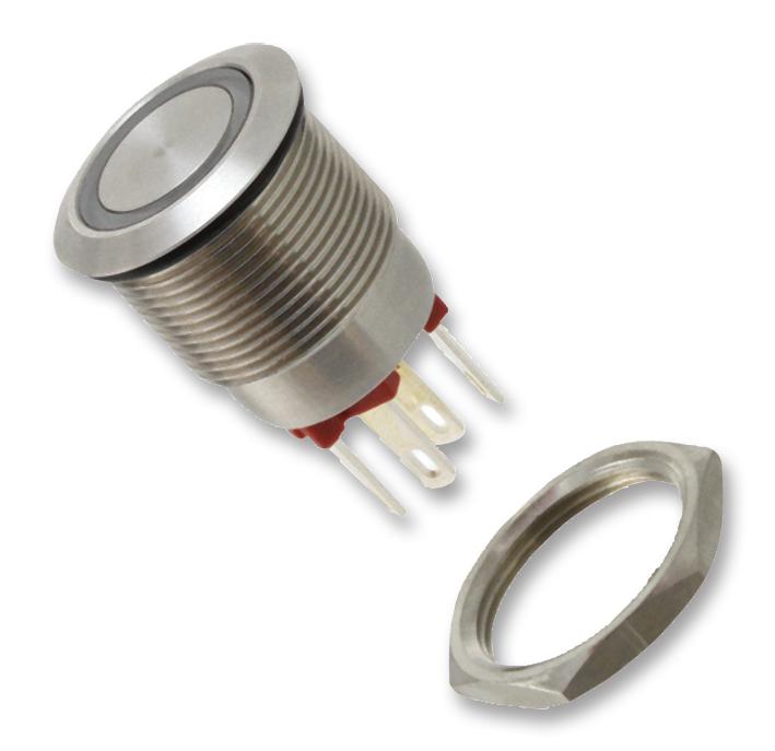 MPI002/28/GN/24 SWITCH, VR, RING ILLUM, GRN, SLDR, 24V BULGIN LIMITED