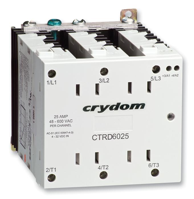 CTRD6025 SSR, 3PH, DIN, 600V/25A, ZC SENSATA/CRYDOM