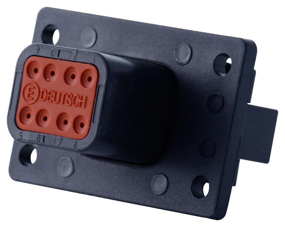 DT048P-CL06 RECEPT, FLANGE, THIN WALL, 8WAY, PIN DEUTSCH - TE CONNECTIVITY