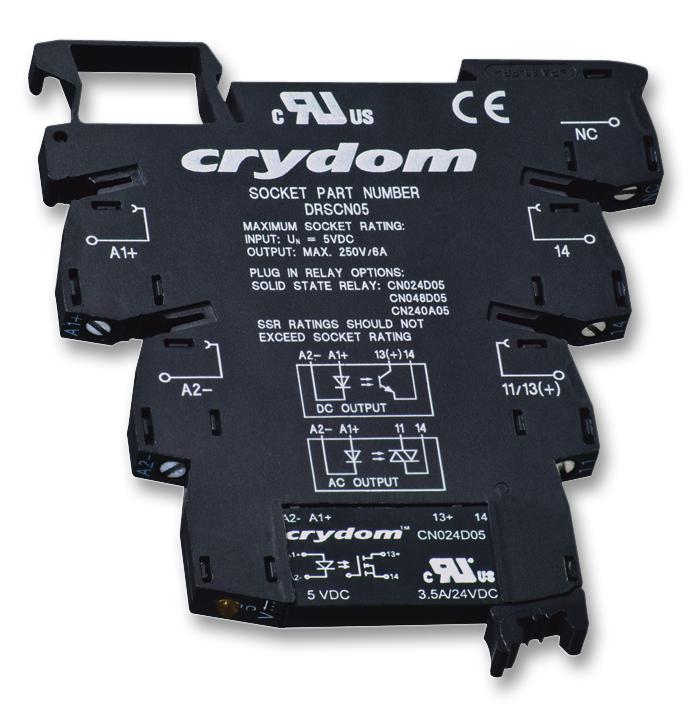 DRA-CN024D24 SSR, DIN RAIL ASSY, 240 VOLTS SENSATA/CRYDOM