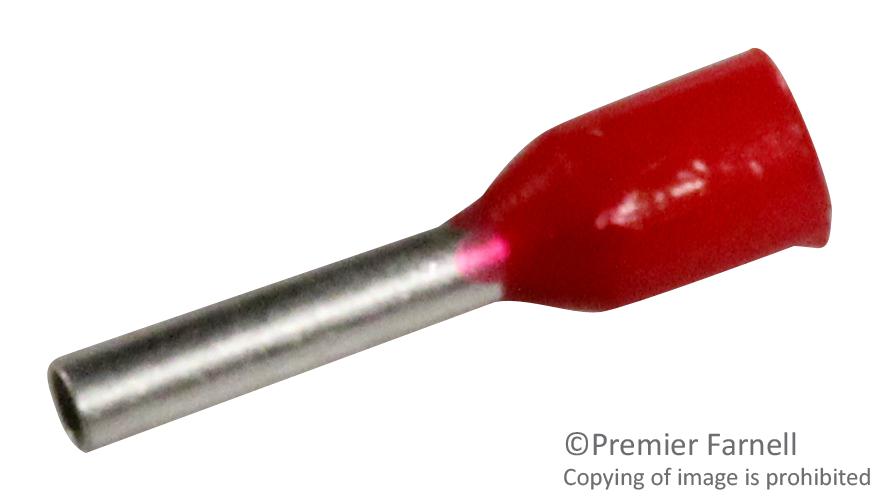 1241002-1 TERMINAL, WIRE FERRULE, 17AWG, RED AMP - TE CONNECTIVITY