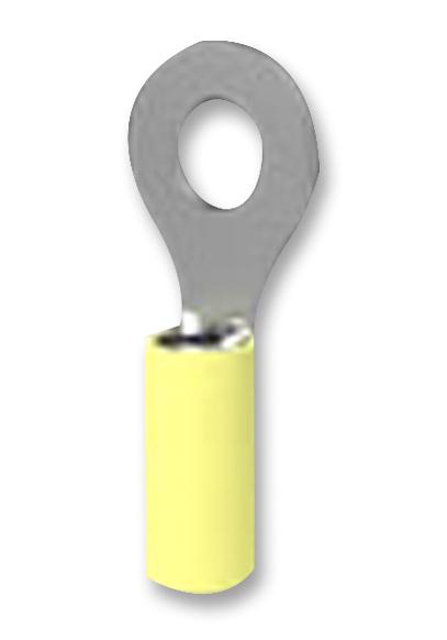 165028 TERMINAL, RING TONGUE, 1/4", 10AWG, YEL AMP - TE CONNECTIVITY