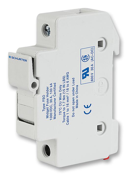 0091.0001 FUSE HOLDER, 10.3X38, 1P SCHURTER