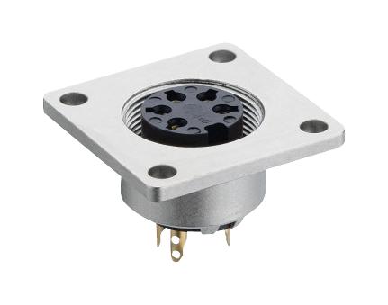 0308 08 SOCKET, FLANGE CHASSIS, 8 WAY LUMBERG