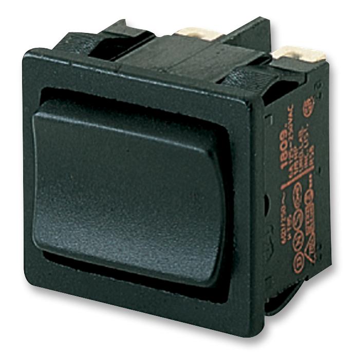 1809.1102-00 SWITCH, DPDT, CENTRE OFF, BLACK MARQUARDT