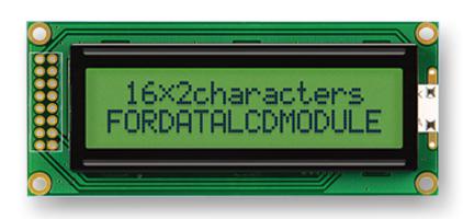 FC1602B04-RNNYBW-16*E DISPLAY, ALPHANUMERIC, 16X2, NOBACKLIGHT FORDATA