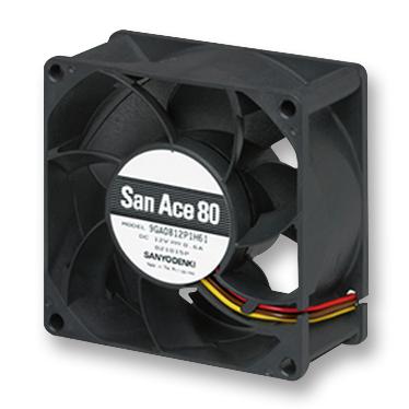 9GA0812P1S61P FAN, LOW POWER, 80X38MM, 12V SANYO DENKI