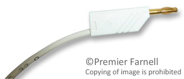 934061707 TEST LEAD, WHT, 500MM, 60V, 32A HIRSCHMANN TEST AND MEASUREMENT