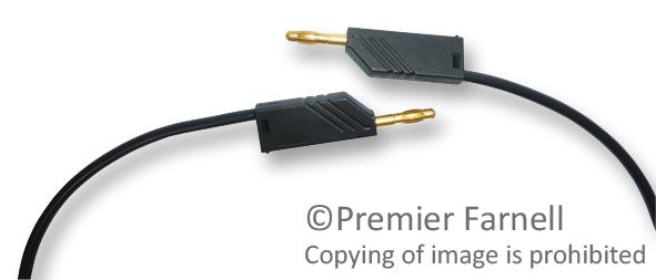 934061700 TEST LEAD, BLK, 500MM, 60V, 32A HIRSCHMANN TEST AND MEASUREMENT