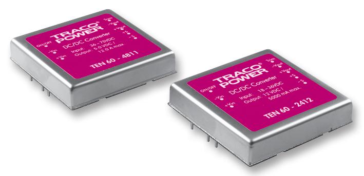 TEN 60-4812 DC/DC CONVERTER, 12V, 60W, DIP TRACO POWER