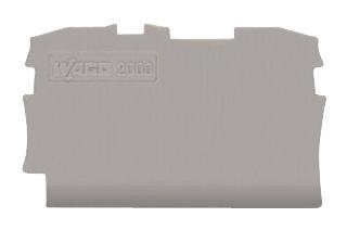 2000-1291 END PLATE, GREY, 2WAY WAGO