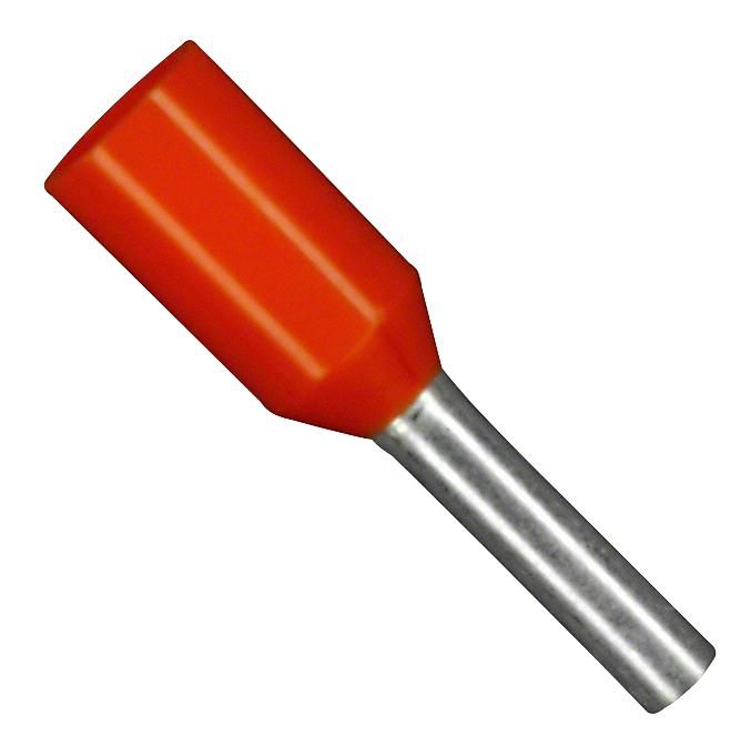 GTR0.5-8 FERRULE, INSULATED, DE, 0.5MMSQ., PK100 JST (JAPAN SOLDERLESS TERMINALS)