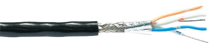 3107A CABLE, 2 PAIR, 304.8M, 300V, BLACK BELDEN