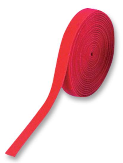MP003259 HOOK AND LOOP TIE, RED, 20MM, 10M PRO POWER