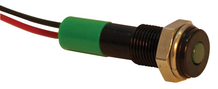 Q6F3BXXG24E INDIC LED FLUSH 6MM GRE 24VDC,IP67 APEM