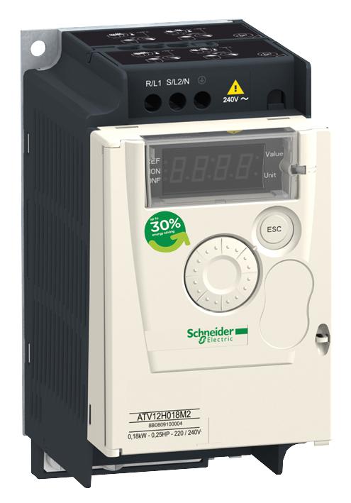 ATV12H055M2 DRIVE, V/S, ATV12, 240V, 0.55KW, 1PH SCHNEIDER ELECTRIC