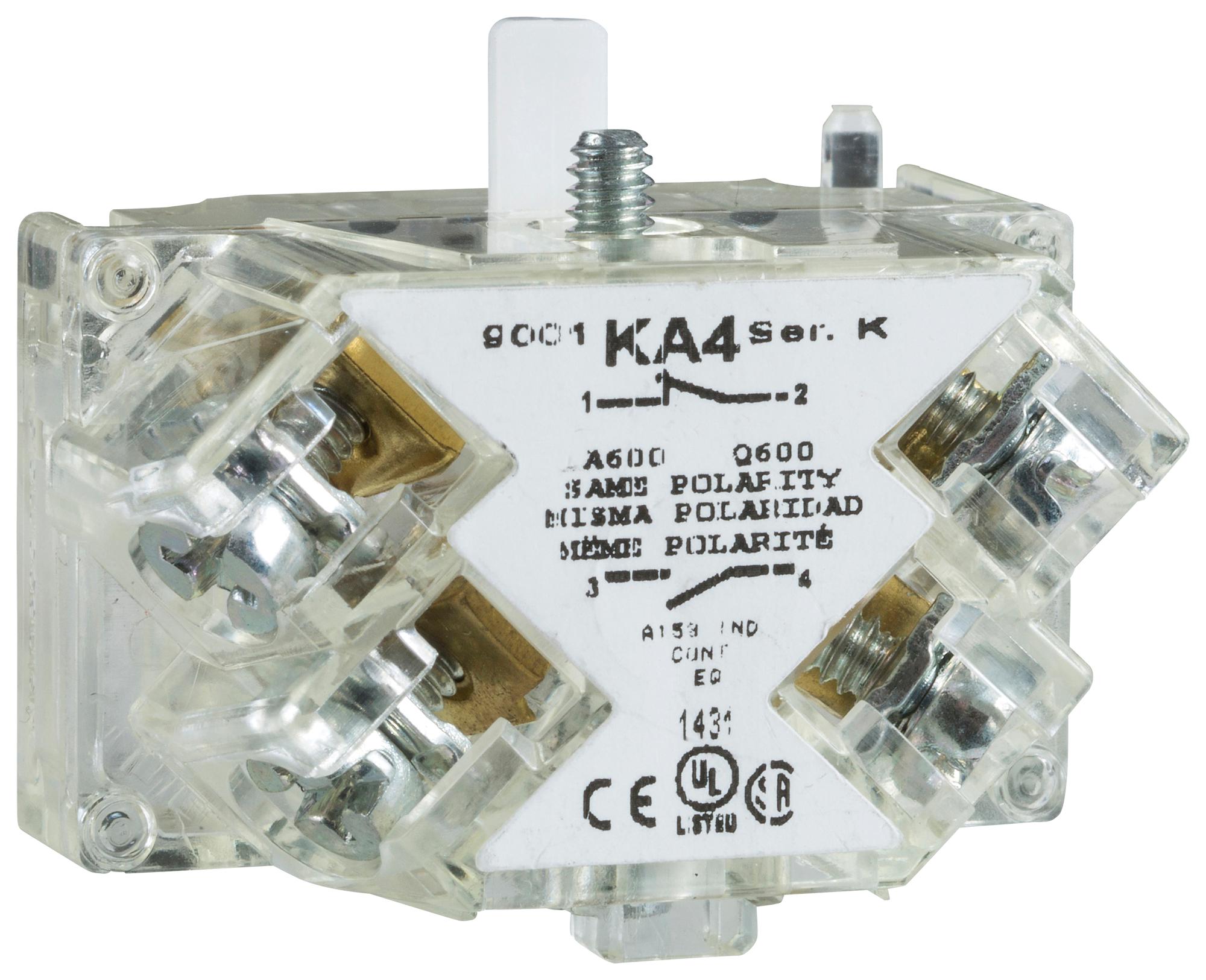 9001KA1 CONTACT BLOCK, 240V, SCREW CLAMP SQUARE D BY SCHNEIDER ELECTRIC
