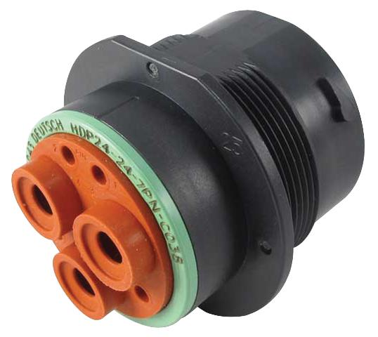 HDP24-24-7PN-C038 RECEPTACLE, HDP POWER, 7WAY, PIN DEUTSCH - TE CONNECTIVITY