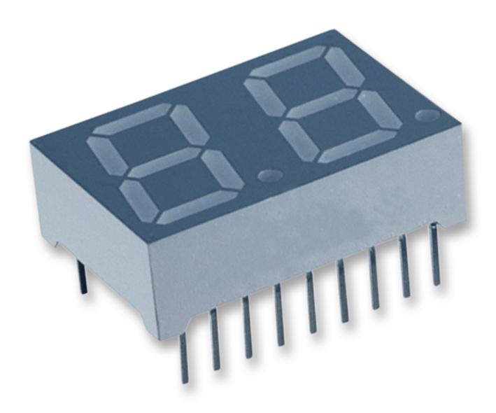 LDD-HTF304NI DISPLAY, 7 SEGMENT, 7.62MM, RED LUMEX