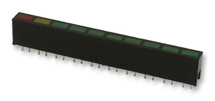 SSA-LXH1025G8Y1I1D BAR GRAPH, 10-LED, RED/GREEN/YELLOW LUMEX