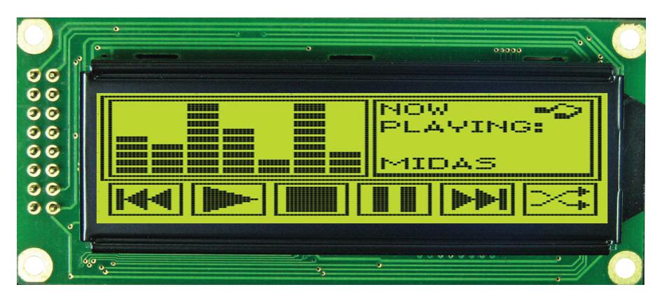 MC144032A6WC-SPTLY LCD, 144X32, STN, Y/GN B/L, CHINESE MIDAS