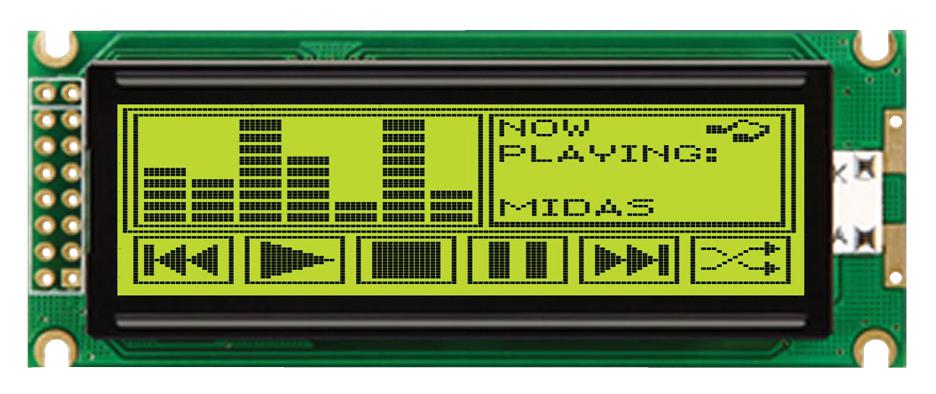 MC144032D6WC-SPTLY LCD, 144X32, STN, Y/GN B/L, CHINESE MIDAS