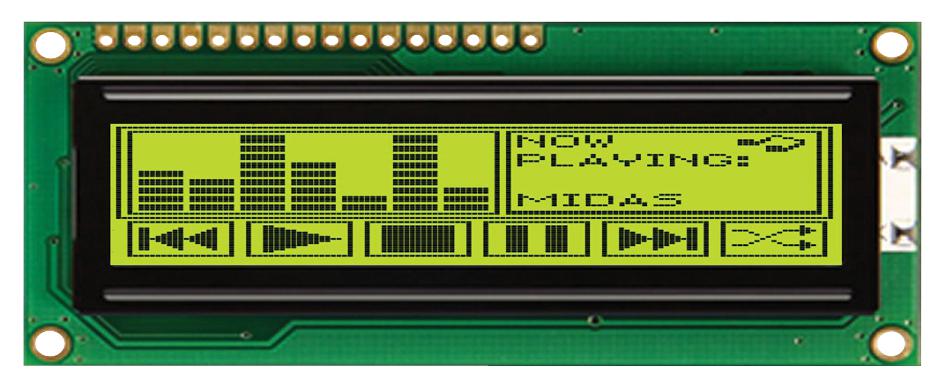 MC144032B6WCB-SPTLY LCD, 144X32, STN, Y/GN B/L, CHINESE MIDAS
