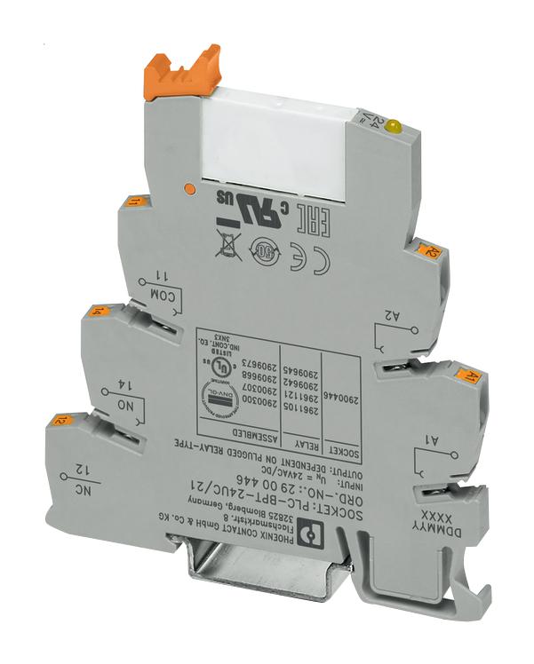 PLC-RPIT- 24UC/21AU RELAY, SPDT, 30VAC, 36VDC, 0.05A PHOENIX CONTACT