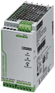 QUINT-PS 3AC/24DC/20/CO PSU, DIN RAIL, 24V, 20A PHOENIX CONTACT