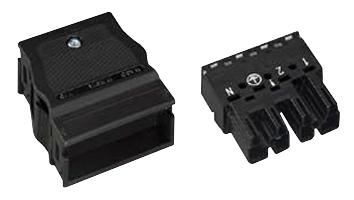770-114 PLUG & HOUSING, WINSTA MIDI, 4P, BLK WAGO