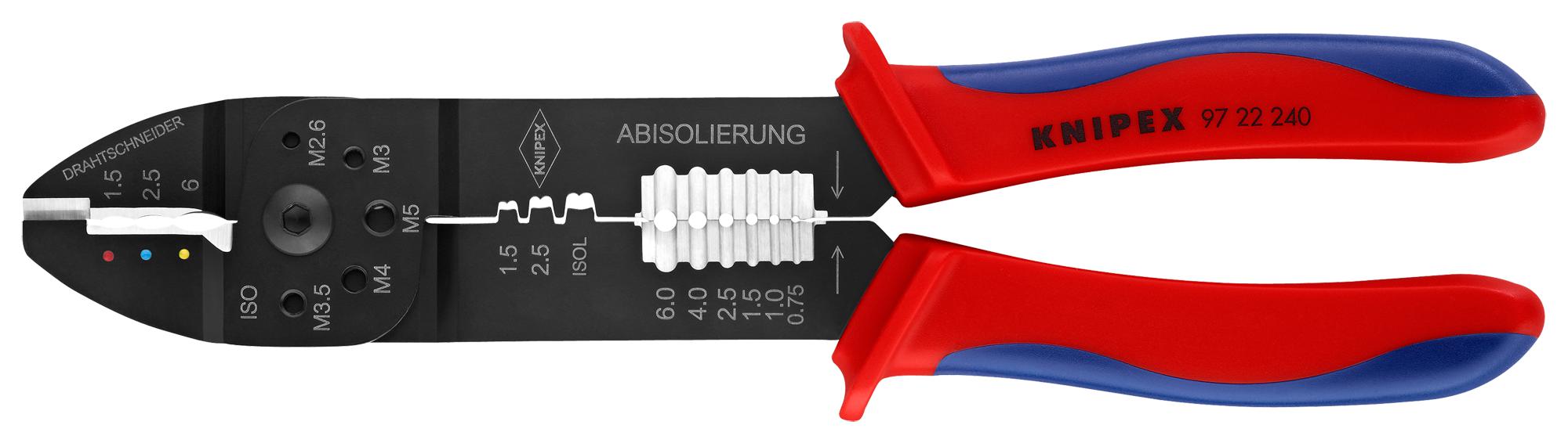 97 22 240 PLIERS, CRIMPING AND STRIPPING KNIPEX