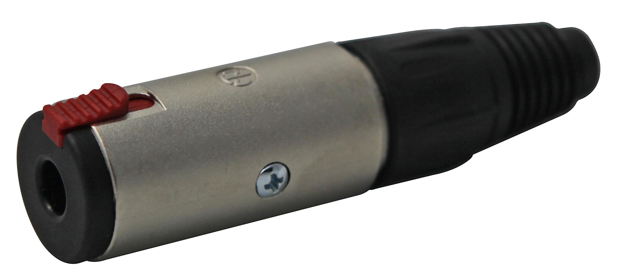 NJ3FC6. SOCKET, 1/4" JACK, IN-LINE, LOCKING NEUTRIK