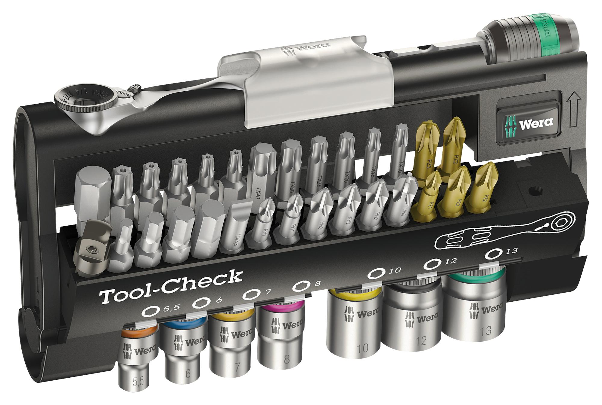 TOOL-CHECK 1 SB ASSORTMENT, BIT, RATCHET AND SOCKET WERA