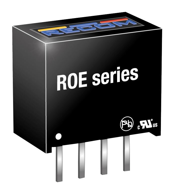 ROE-0515S DC-DC CONVERTER, 15V, 0.066A RECOM POWER