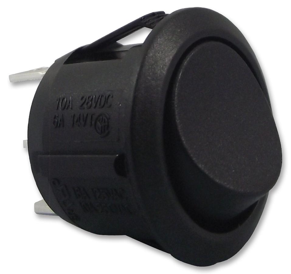 R13112CAAA SWITCH, ROCKER, SPDT, ROUND, BLACK ARCOLECTRIC (BULGIN LIMITED)