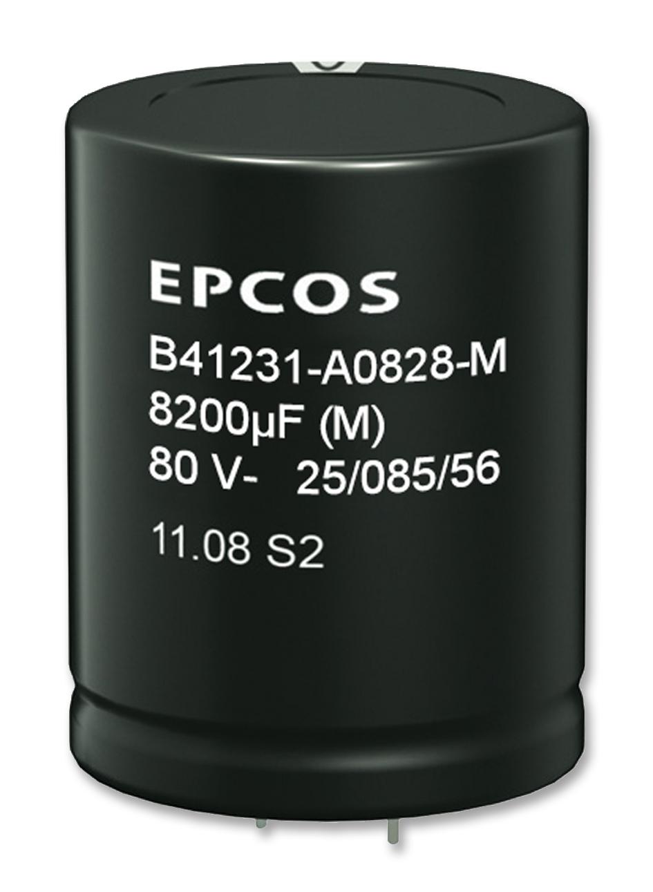 B41231B8338M000 CAP, 3300µF, 63V, ALU ELEC, SNAP IN EPCOS