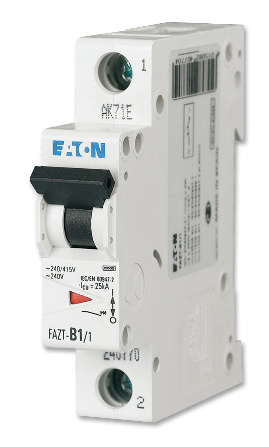 FAZ6-B40/1 MINIATURE CKT BREAKER, 1P, 40A, 400VAC EATON MOELLER