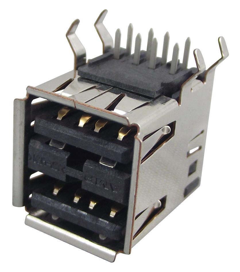 5787617-4 USB STACKED, 2.0 TYPE A, 2PORT, R/A AMP - TE CONNECTIVITY