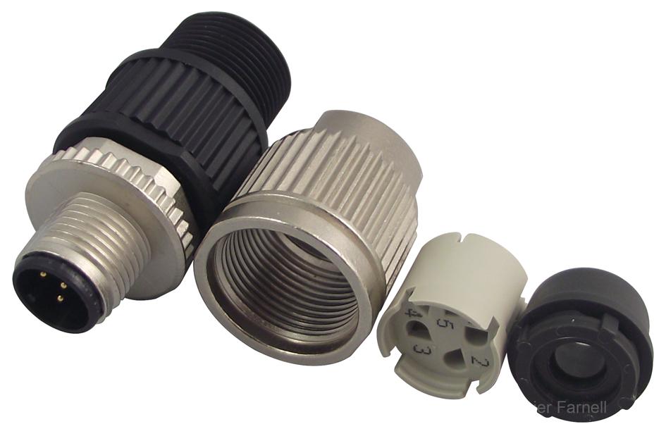 21 03 272 1505 PLUG, CIRCULAR, HARAX, M12, A-CODED, 5P HARTING