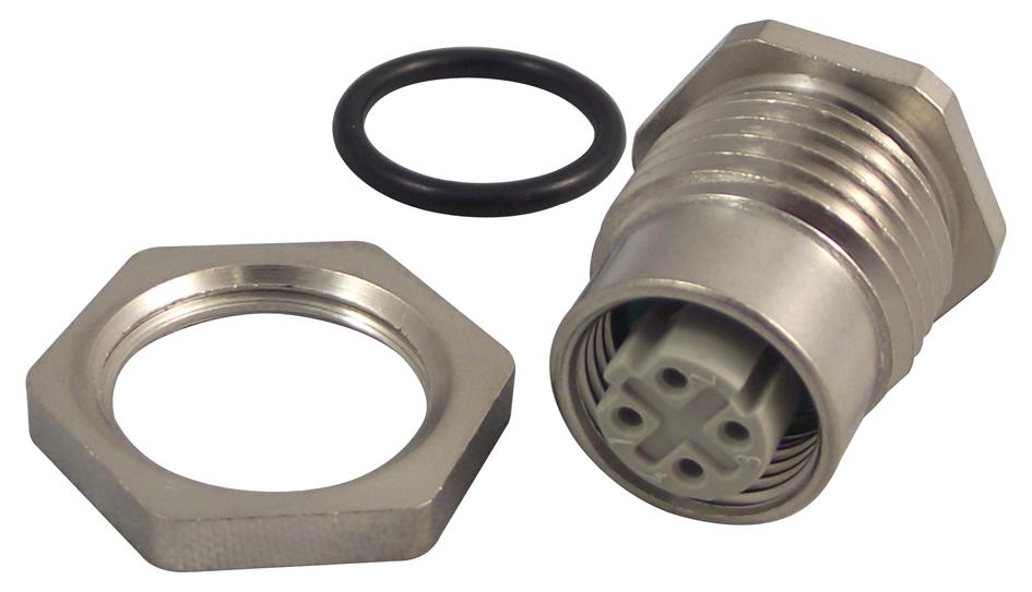 21 03 371 2415 RCPT, PANEL, HARAX M12, D-CODED, 4P HARTING