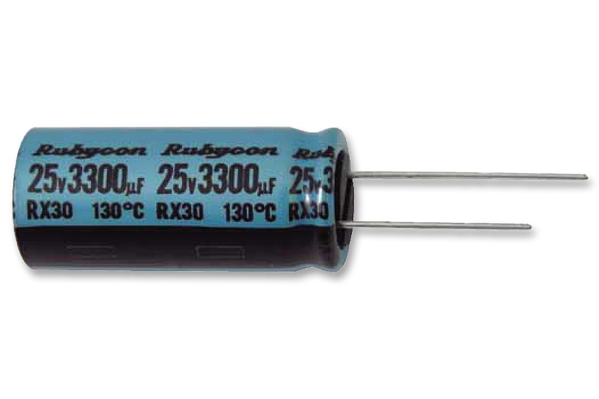 35RX301000M12.5X25 CAP, 1000µF, 35V, 20% RUBYCON