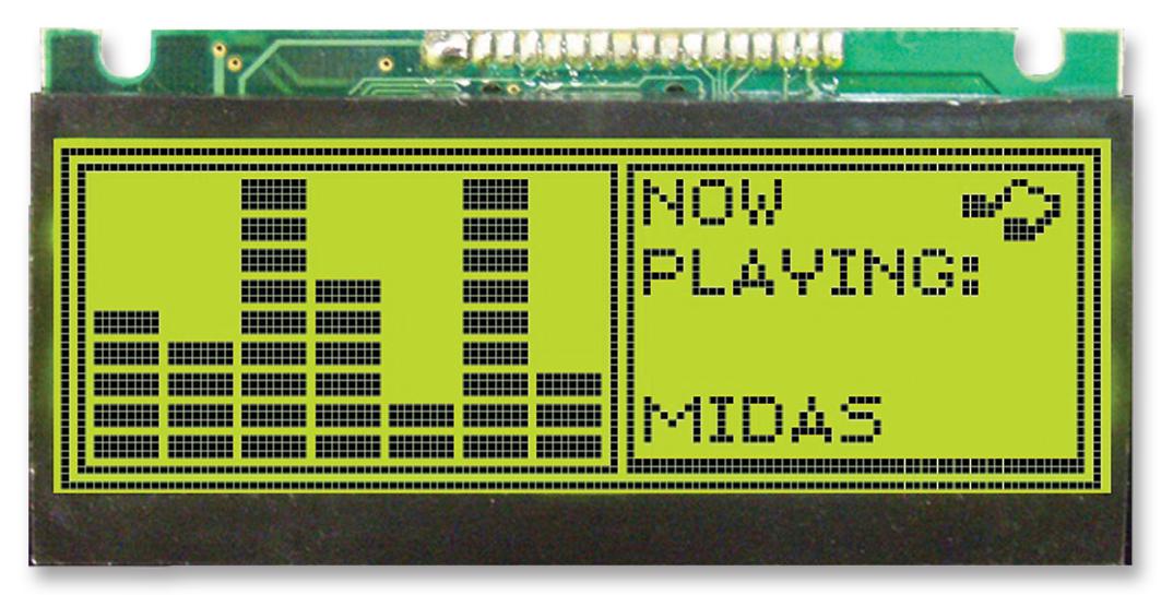 MC122032C6W-SPR LCD, 122X32, STN, REFLECTIVE NO B/L MIDAS
