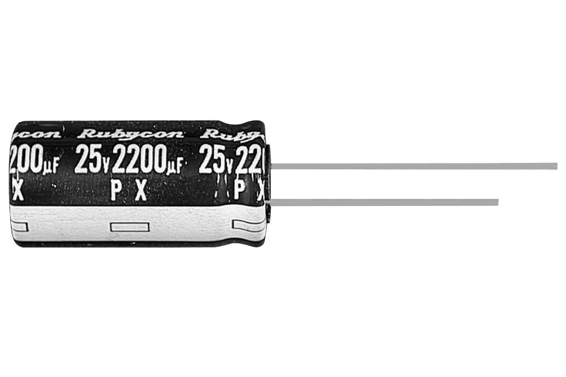 6.3PX1000MEFC8X11.5 CAP, 1000µF, 6.3V, 20% RUBYCON