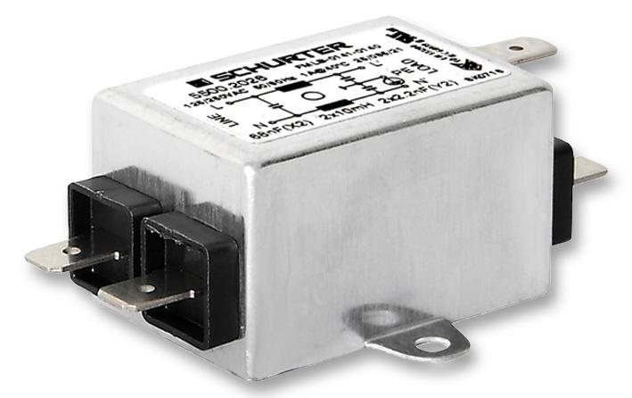 5500.2081 FILTER, PWR LINE, 10A, 0.00025A, 1 PHASE SCHURTER